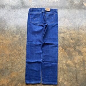 Vintage Levis 505 Orange Tab Jeans Mens 38x34 Regular Fit Straight Leg Dark Wash